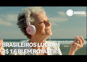 Brasileiros lucram 1,6 bilhão em royalties em 2024